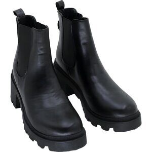 Sugar Chunky Mid-Calf Lace-Up Boots Black - Womens US 7.5 M